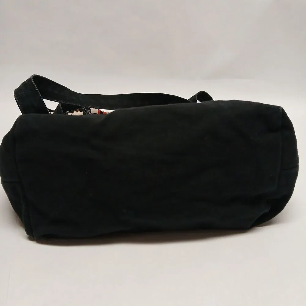 Wonder Woman Black Red Cream Handmade Double Handle Reversible Handbag